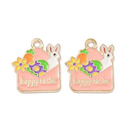 Easter Alloy Enamel Pendants ENAM-I055-01KCG-04-1