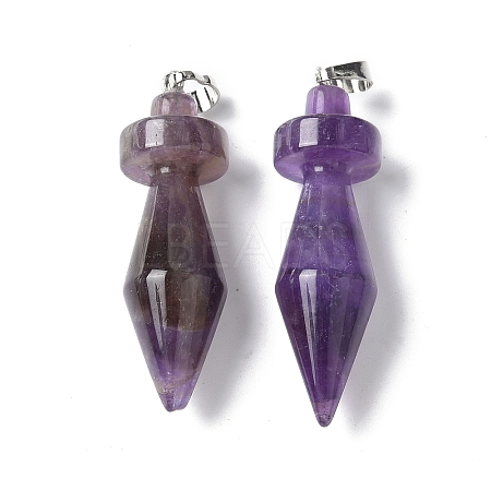 Natural Amethyst Pendants G-C187-03D-1