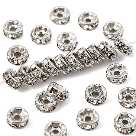 Brass Rhinestone Spacer Beads RB-A014-Z5mm-01P-1