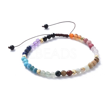 Adjustable Nylon Thread Braided Beads Bracelets BJEW-JB04442-1