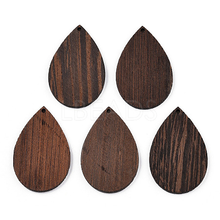 Natural Wenge Wood Pendants WOOD-T023-68-1