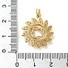 Brass Micro Pave Clear Cubic Zirconia with Glass Pendants KK-G483-06G-3