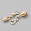 Alloy Shell Shape Leverback Earrings EJEW-WH0004-194A-2