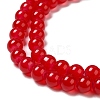 Baking Painted Imitation Jade Glass Round Bead Strands X-DGLA-Q021-8mm-05-4