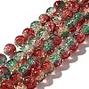 Christmas Theme Crackle Glass Beads Strands CCG-C002-8mm-12-1