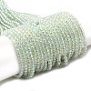 Electroplate Transparent Glass Beads Strands GLAA-H021-01B-FR07-1