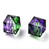 Two Tone Transparent Spray Painted Acrylic Beads ACRP-T005-26E-3