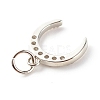 Brass Micro Pave Clear Cubic Zirconia Pendants ZIRC-P094-24P-RS-3