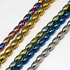 Electroplate Non-magnetic Synthetic Hematite Beads Strands G-J168-5x3mm-M-1