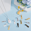 100Pcs 5 Colors Tibetan Style Alloy Glue-on Flat Pad Bails FIND-SP0001-89-4