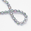 Electroplate Glass Bead Strands X-EGLA-R041-8mm-01-3