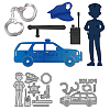 Policeman Carbon Steel Cutting Dies Stencils DIY-WH0309-2037-1