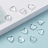 Transparent Glass Heart Cabochons GGLA-R021-8mm-8