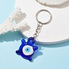 Blue Glass Evil Eye PendantS Keychains KEYC-JKC00730-01-2