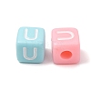 Opaque Acrylic European Beads AC-CBA7A73-01U-2