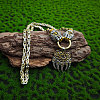Vintage Alloy Viking Bear Paw Pendant Necklaces for Men WGFDADD-01-1
