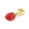 Brass Enamel Fruit European Dangle Charms KK-Z090-08G-05-2