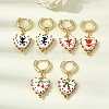 Brass Hoop Dangle Earrings KK-CBA8324-26G-1