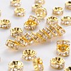 Iron Rhinestone Spacer Beads RB-A009-8MM-G-1