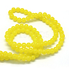 Baking Paint Imitation Jade Glass Round Bead Strands X-DGLA-Q021-10mm-24-3