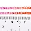 Gradient Color Baking Paint Glass Bead Strands DGLA-A039-T4mm-A04-5