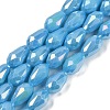 Opaque Solid Color Electroplate Glass Beads Strands LS-EGLA-N013-P4mm-B10-1