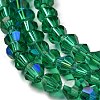 Transparent Electroplate Glass Beads Strands EGLA-A039-T3mm-L10-3