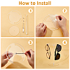2 Styles Rotatable Acrylic Eyeglasses Frame Riser Display Stands DIY-FH0007-49-3