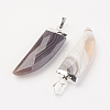 Natural Striped Agate/Banded Agate Pendants G-F527-08A-5