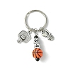 Number & Basketball Acrylic Beaded Pendant Keychain KEYC-JKC00850-3