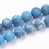 Dyed Natural Map Stone/Picasso Stone/Picasso Jasper Beads Strands G-F520-52-6mm-1
