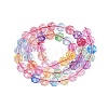 Transparent Crackle Glass Beads Strands GLAA-Q108-03A-M-2