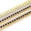 Iron Rhinestone Cup Chains CH-T006-04G-06-1