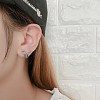 925 Sterling Silver Cuff Earrings EJEW-BB60081-3