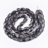 Electroplate Glass Beads Strands EGLA-T018-02-A01-2