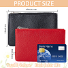 2Pcs 2 Colors Litchi Print PU Leather Zip Pouches ABAG-CP0001-08B-2