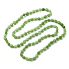 Natural Dyed Malaysia Jade Tumble Stone Nuggets Beaded Long Necklaces for Women NJEW-F340-A07-2