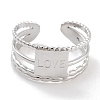 Non-Tarnish 304 Stainless Steel Open Cuff Rings RJEW-K273-10P-2