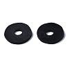 Flat Round Handmade Polymer Clay Beads CLAY-R067-12mm-42-6