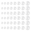 80Pcs 8 Style Transparent Glass Cabochons GGLA-HY0001-01-1