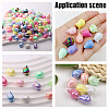 ARRICRAFT 100Pcs 10 Colors UV Plated Acrylic Beads SACR-AR0001-16-7