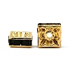 Brass Rhinestone Spacer Beads RSB074NF-04G-4