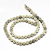 Flat Round Non-magnetic Synthetic Hematite Beads Strands G-D621-11-2