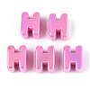 UV Plating Opaque Acrylic Beads PACR-ZX018-04H-1