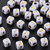 Opaque White Acrylic Beads MACR-Q242-010J-1