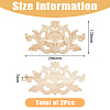 Rubber Wood Carved Onlay Applique AJEW-WH0248-467-2