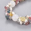 Natural Mixed Stone and White Jade Beads Bracelets BJEW-JB04163-01-2