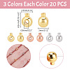 ARRICRAFT 60Pcs 3 Colors Brass Crimp Beads KK-AR0003-60-2