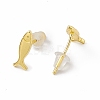 Brass Tiny Fish Stud Earrings for Women EJEW-P211-03G-2