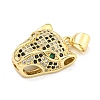 Brass Micro Pave Cubic Zirconia Pendants KK-K354-13H-G-2